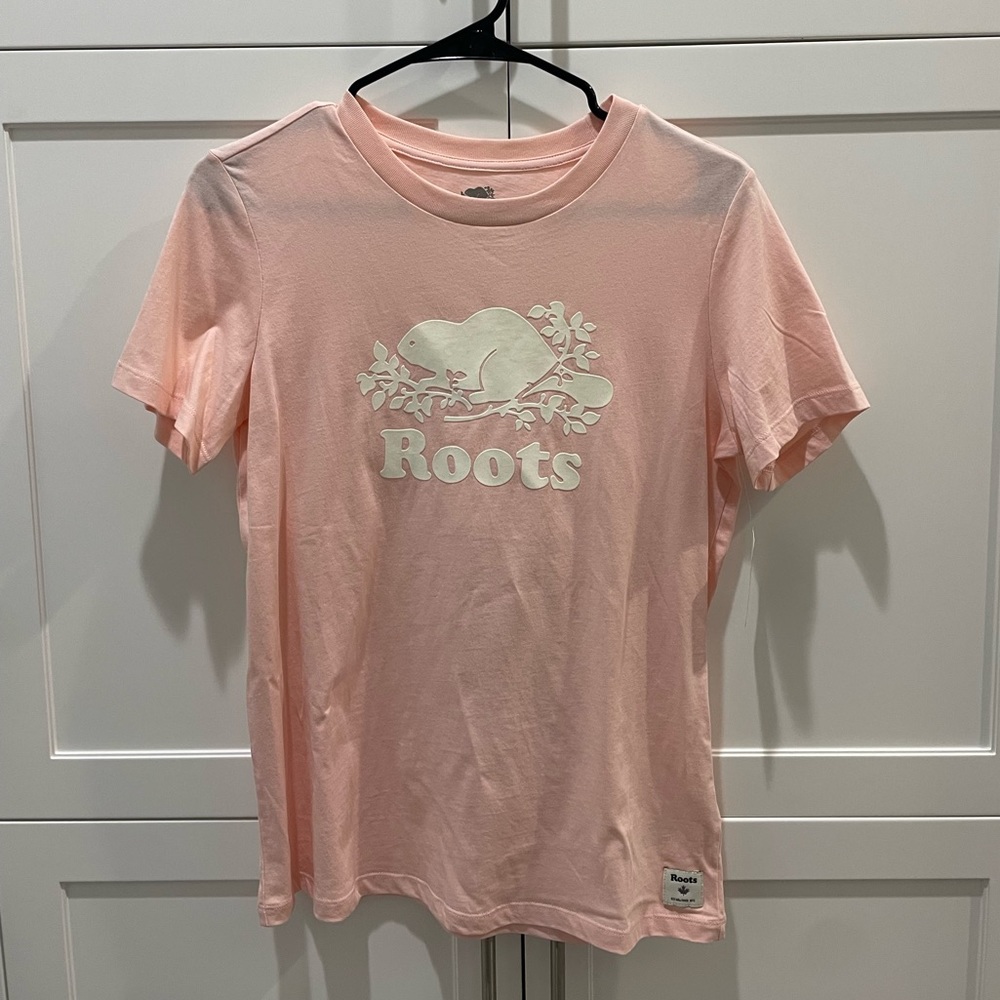 LIGHT PINK ROOTS SHORT SLEEVE TEE SHIRT